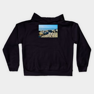 Pebbles & Rocks Beach With Ocean View - Coastal Scenery - Aberaeron Kids Hoodie